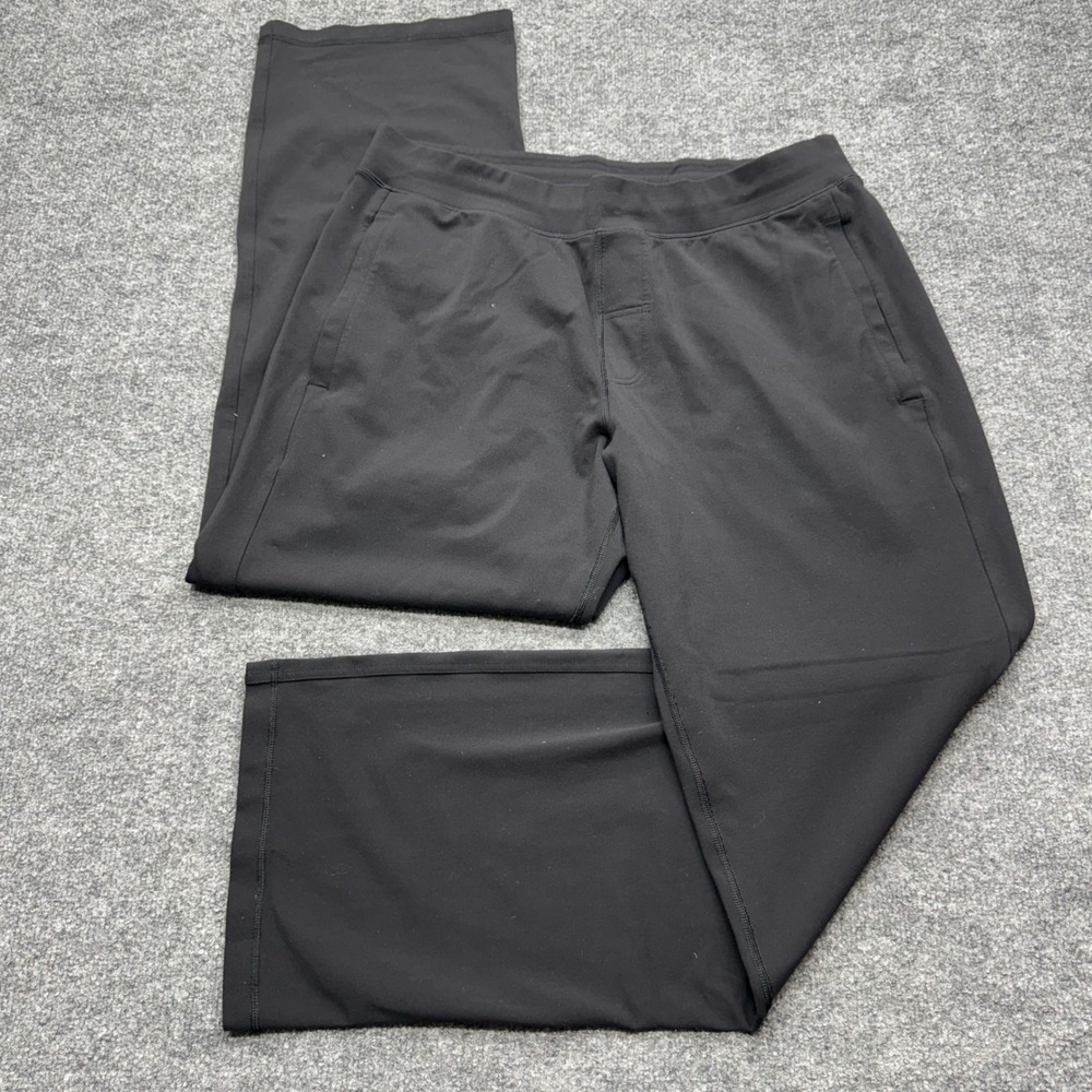 Lululemon Mens Kung Fu Pant Black Straight Leg XL Reg Nylon Spandex Stretch